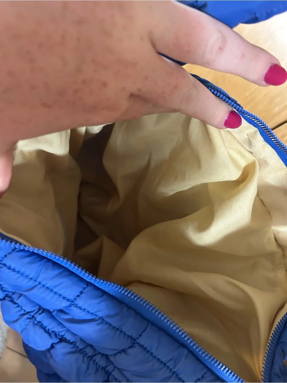 Amazon Blue Quilted Crossbody Shoulder Bag